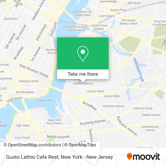 Gusto Latino Cafe Rest map
