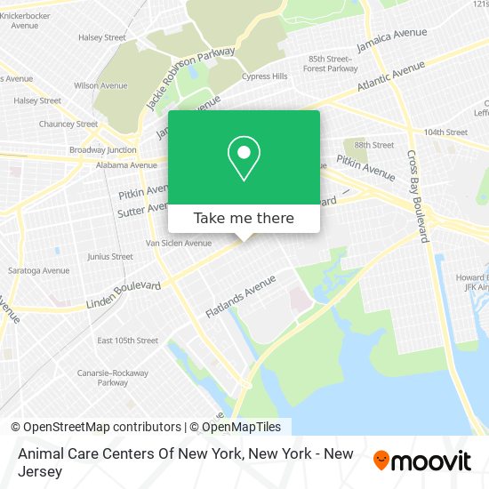 Mapa de Animal Care Centers Of New York