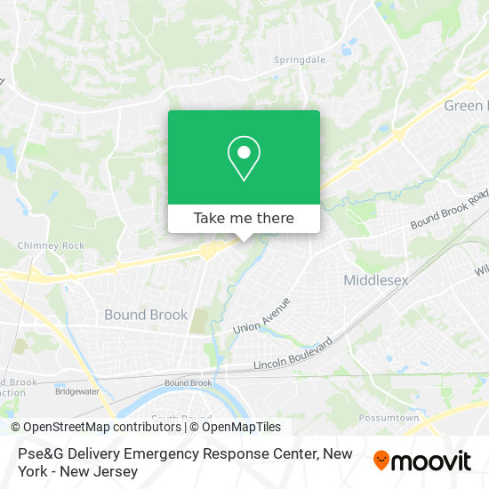 Mapa de Pse&G Delivery Emergency Response Center