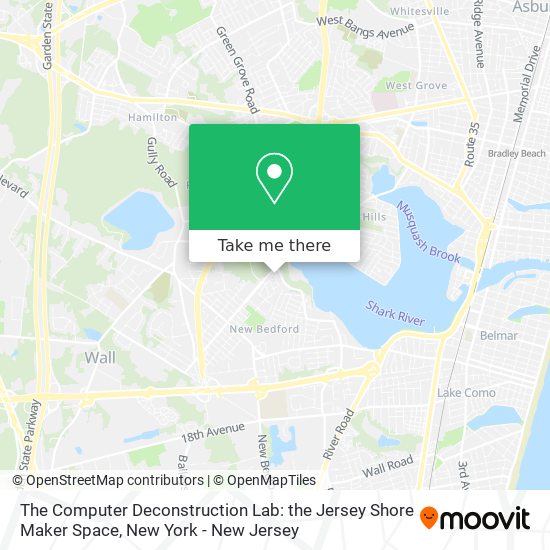 Mapa de The Computer Deconstruction Lab: the Jersey Shore Maker Space