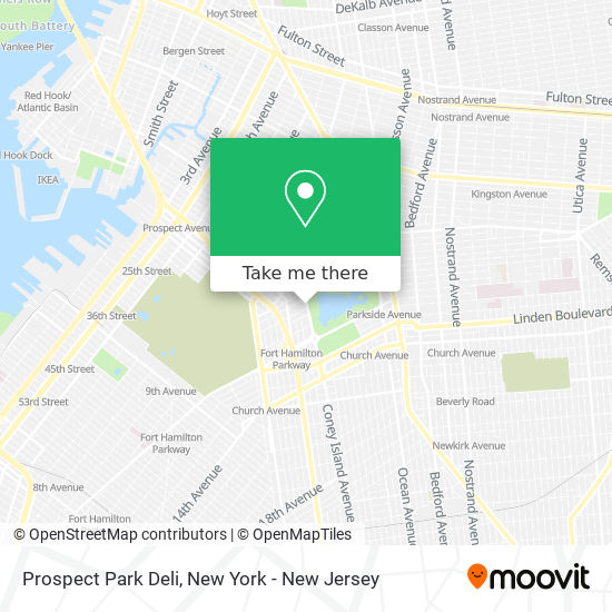 Prospect Park Deli map