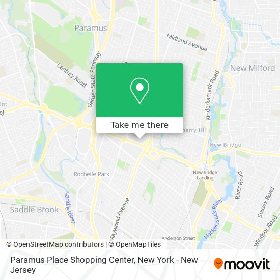 Paramus Place Shopping Center map