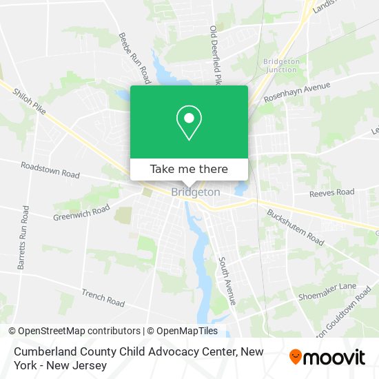 Mapa de Cumberland County Child Advocacy Center