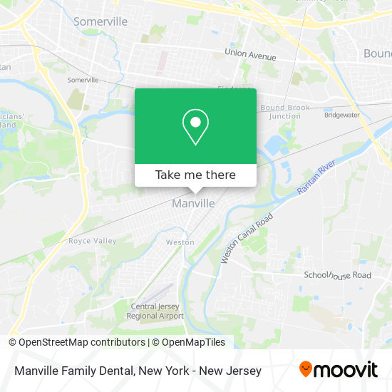 Manville Family Dental map