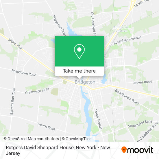 Rutgers David Sheppard House map