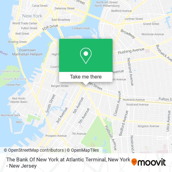 Mapa de The Bank Of New York at Atlantic Terminal