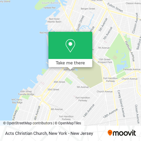 Acts Christian Church map