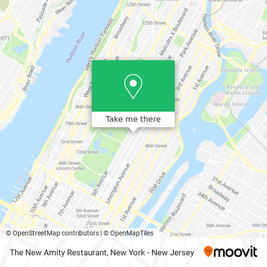 Mapa de The New Amity Restaurant