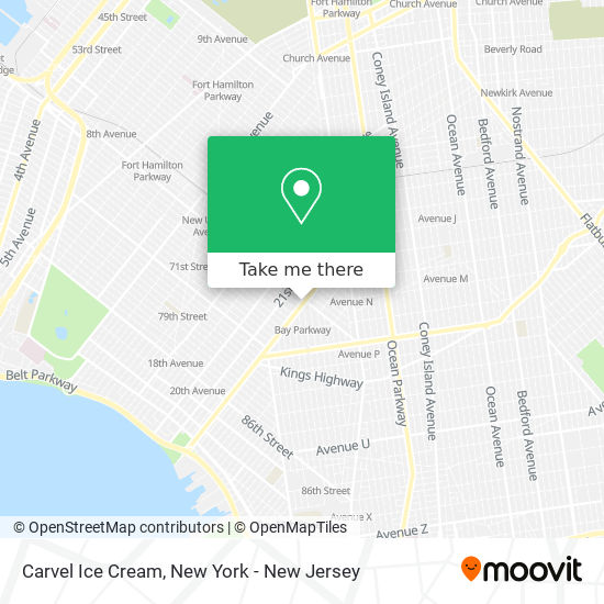 Carvel Ice Cream map