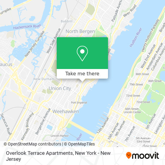 Mapa de Overlook Terrace Apartments