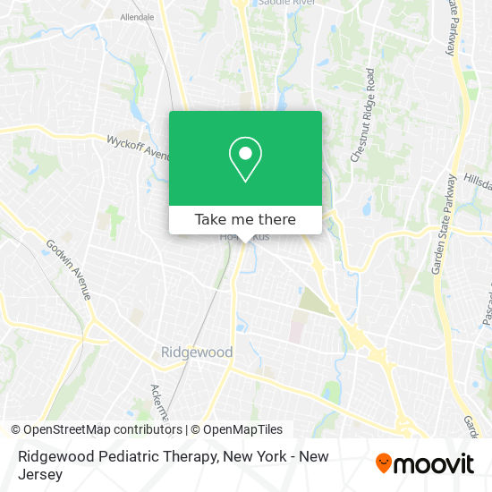 Mapa de Ridgewood Pediatric Therapy