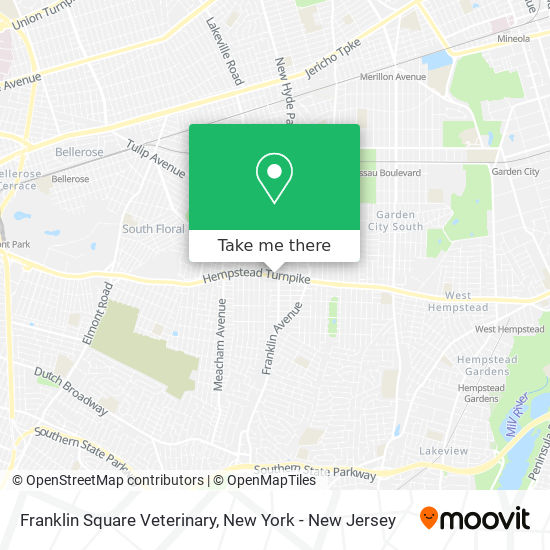 Franklin Square Veterinary map