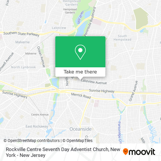 Rockville Centre Seventh Day Adventist Church map