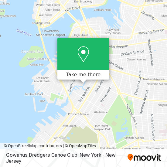 Mapa de Gowanus Dredgers Canoe Club