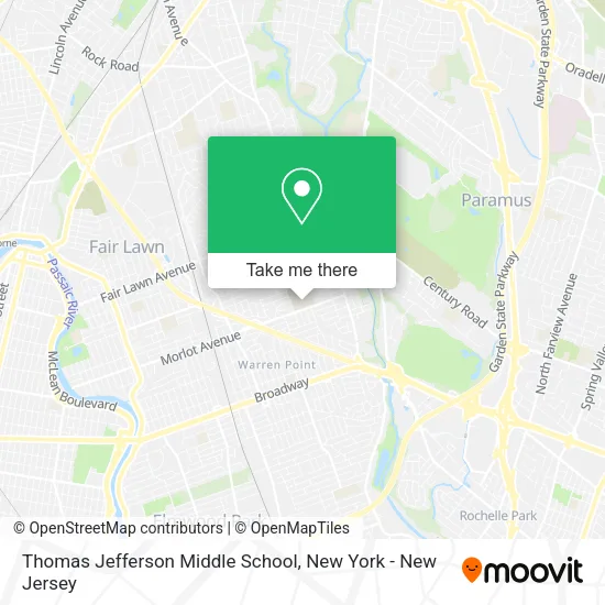 Thomas Jefferson Middle School map