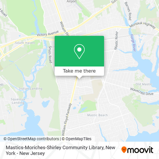 Mastics-Moriches-Shirley Community Library map