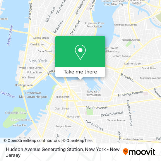 Hudson Avenue Generating Station map