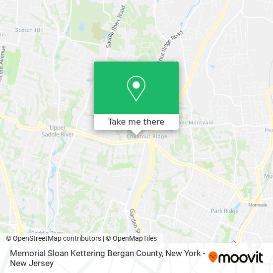 Mapa de Memorial Sloan Kettering Bergan County