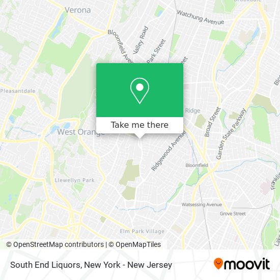 South End Liquors map