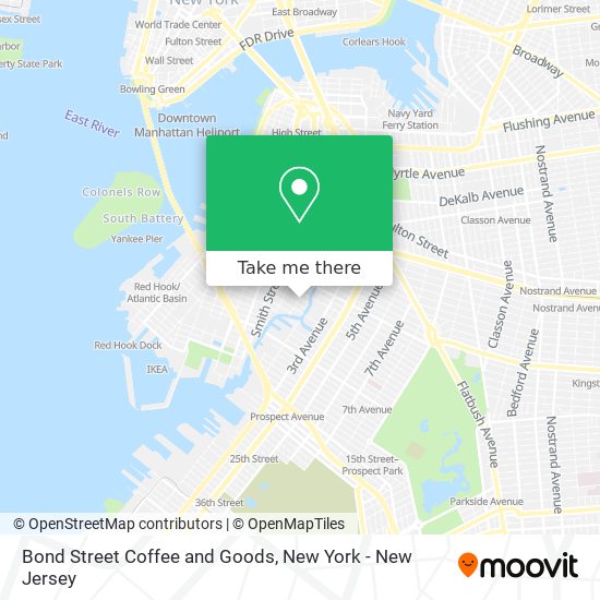 Bond Street Coffee and Goods map