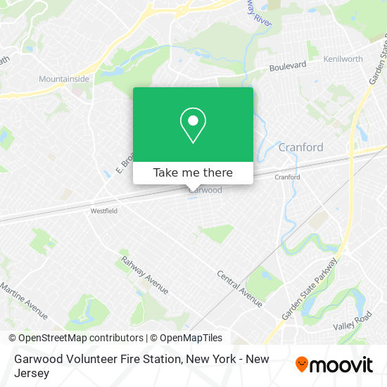 Garwood Volunteer Fire Station map