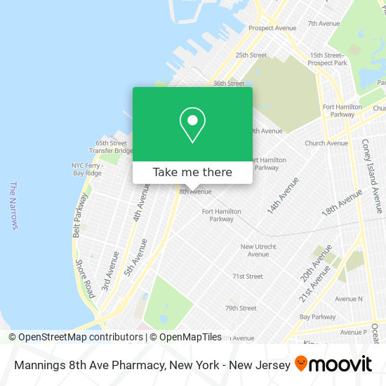 Mannings 8th Ave Pharmacy map