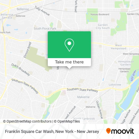 Franklin Square Car Wash map