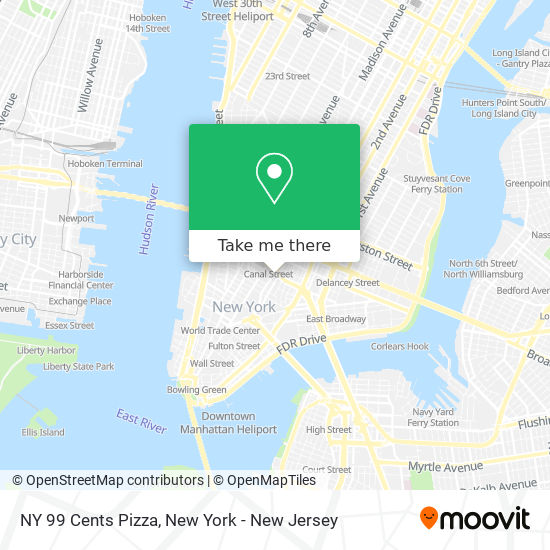 Mapa de NY 99 Cents Pizza