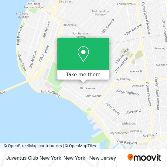 Juventus Club New York map