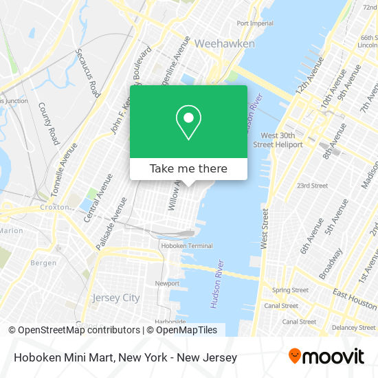 Hoboken Mini Mart map
