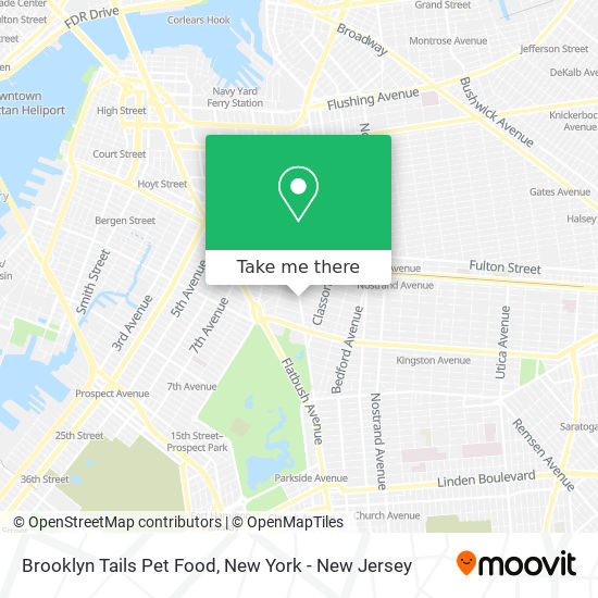 Brooklyn Tails Pet Food map