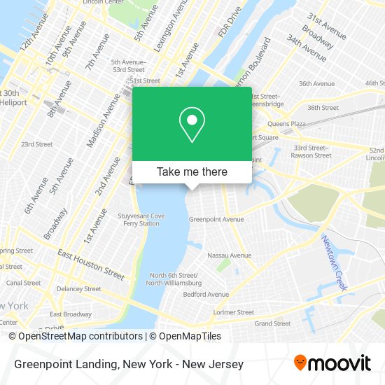 Mapa de Greenpoint Landing