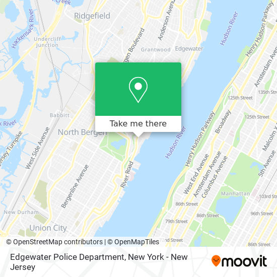 Edgewater Police Department map