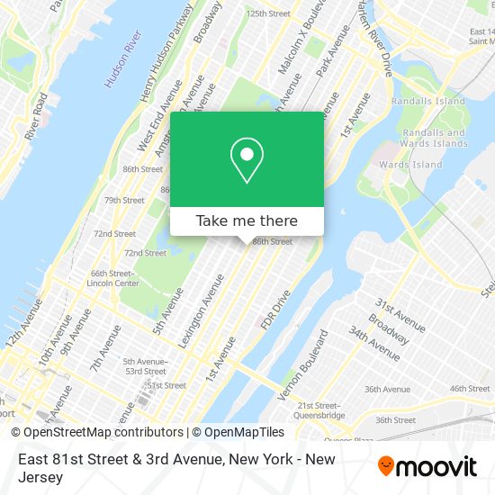 Mapa de East 81st Street & 3rd Avenue