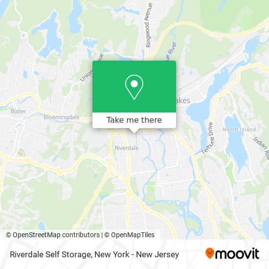 Riverdale Self Storage map