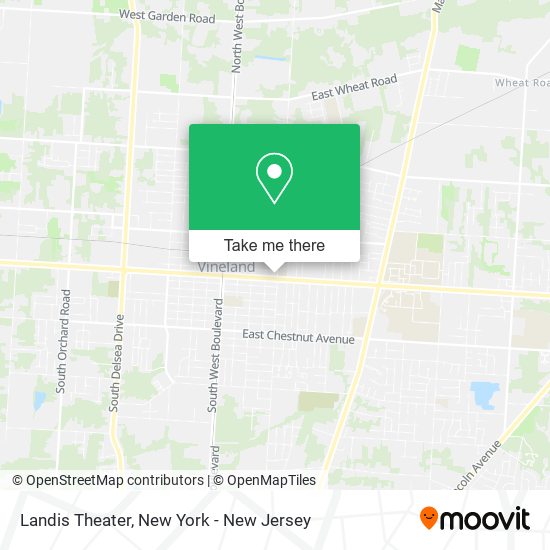 Landis Theater map