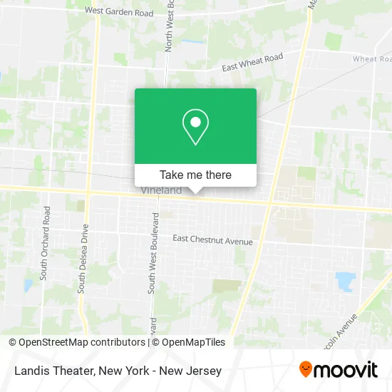 Mapa de Landis Theater
