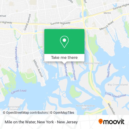 Mile on the Water map