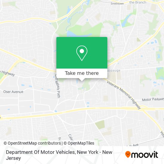 Department Of Motor Vehicles map