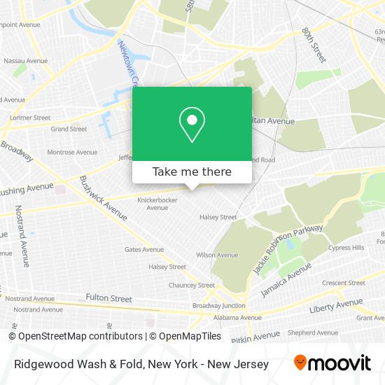 Ridgewood Wash & Fold map