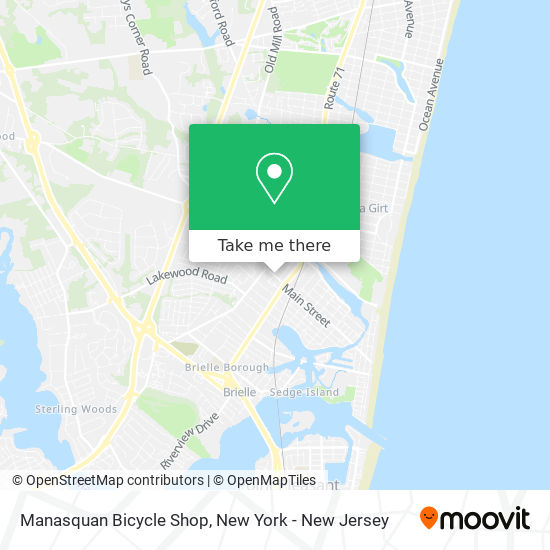 Manasquan Bicycle Shop map