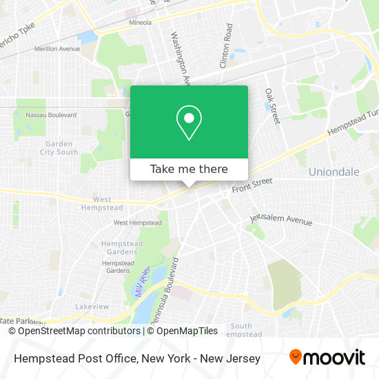 Hempstead Post Office map