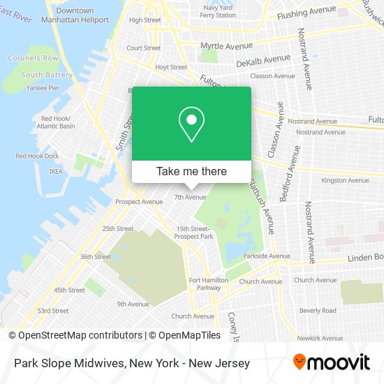 Park Slope Midwives map