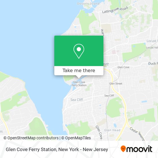 Glen Cove Ferry Station map