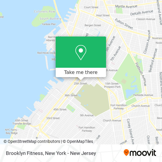 Mapa de Brooklyn Fitness