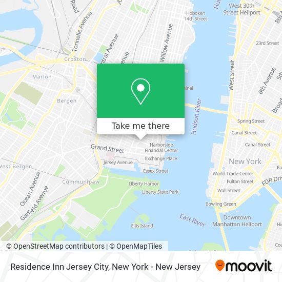 Residence Inn Jersey City map