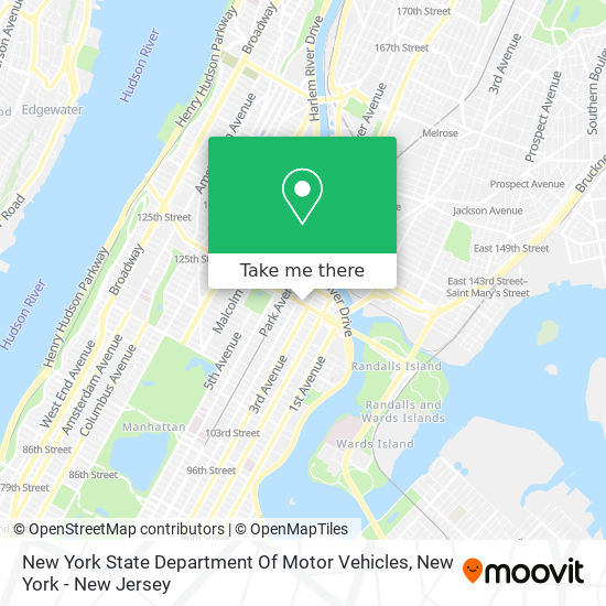 New York State Department Of Motor Vehicles map