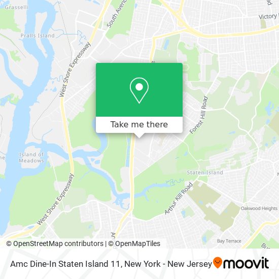 Mapa de Amc Dine-In Staten Island 11