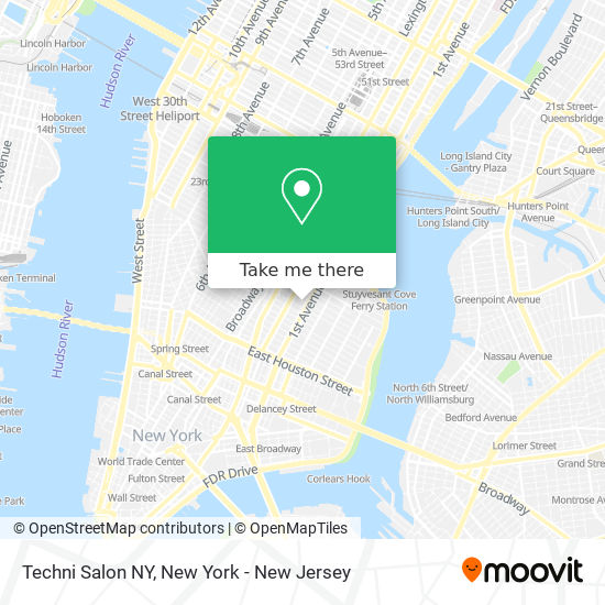 Techni Salon NY map