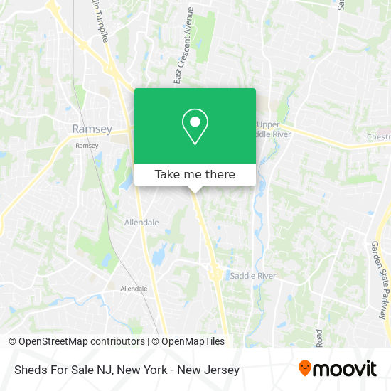 Sheds For Sale NJ map